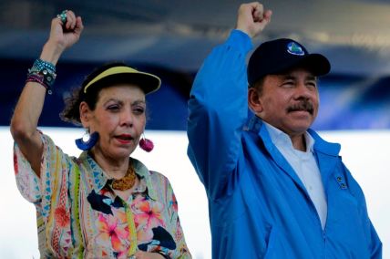 Nicaragua's Pres. Daniel Ortega and Vice Pres. Rosario Murillo
