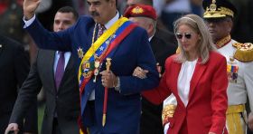 Cilia Flores and Nicolas Maduro