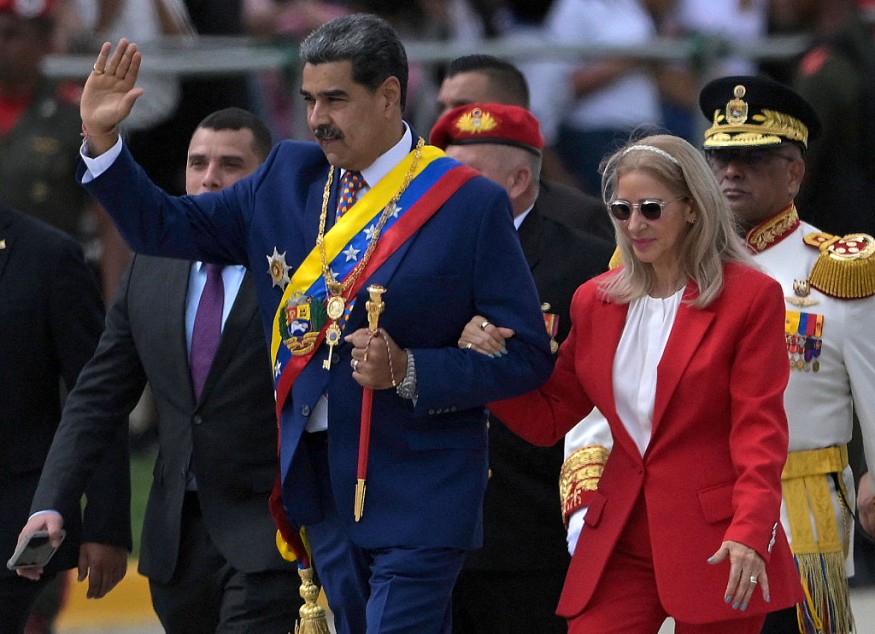 Cilia Flores and Nicolas Maduro