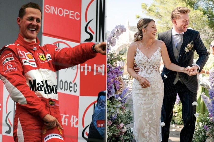 Michael Schumacher in daughter Gina Schumacher wedding