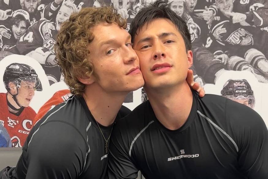 Hudson Williams With Connor Storrie