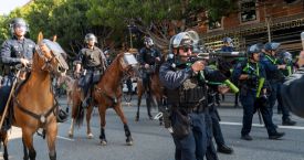 los angeles police ice protest