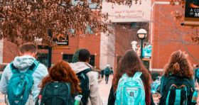 Students in Backpacks